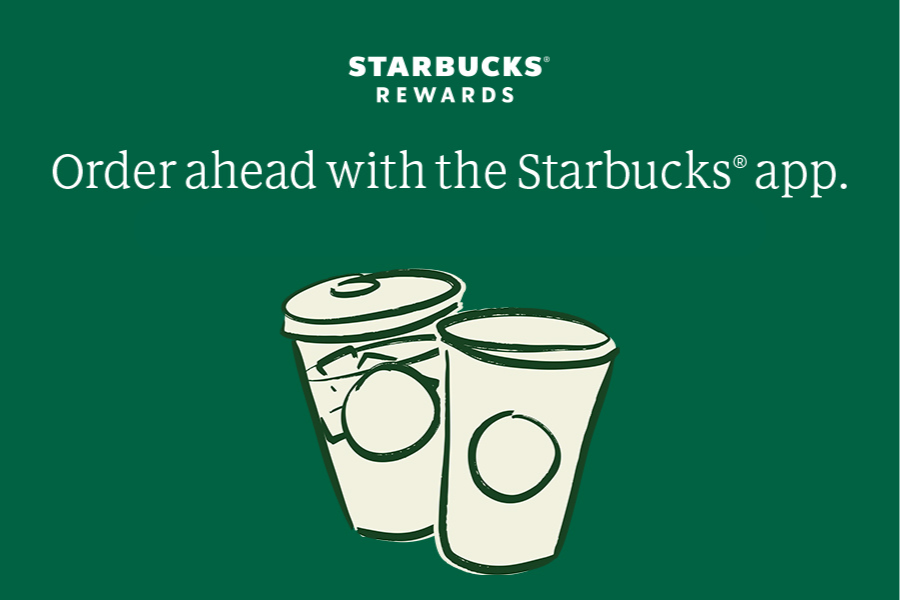 order ahead with the Starbucks app