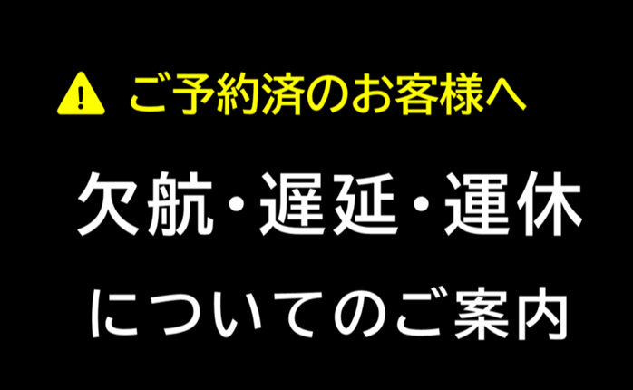 欠航・遅延・運休についてのご案内