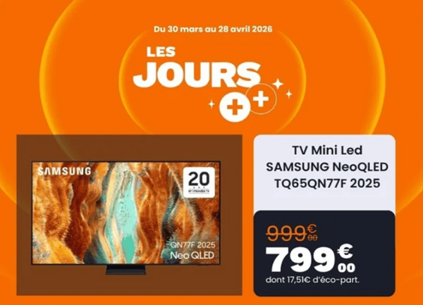 ✨ Offrez-vous le luxe visuel avec une TV Mini LED Neo QLED chez Boulanger Nantes Paridis – Jours++ en cours !