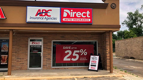 Direct Auto Insurance storefront located at  3419 Ryan St, Lake Charles