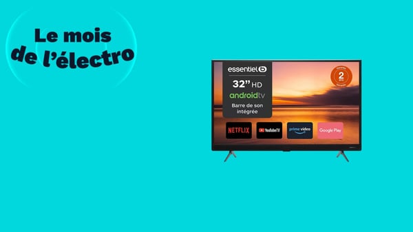 TV LED ESSENTIELB 32HD-A7000 Android TV-32 pouces (80cm) chez boulanger lyon cordeliers
