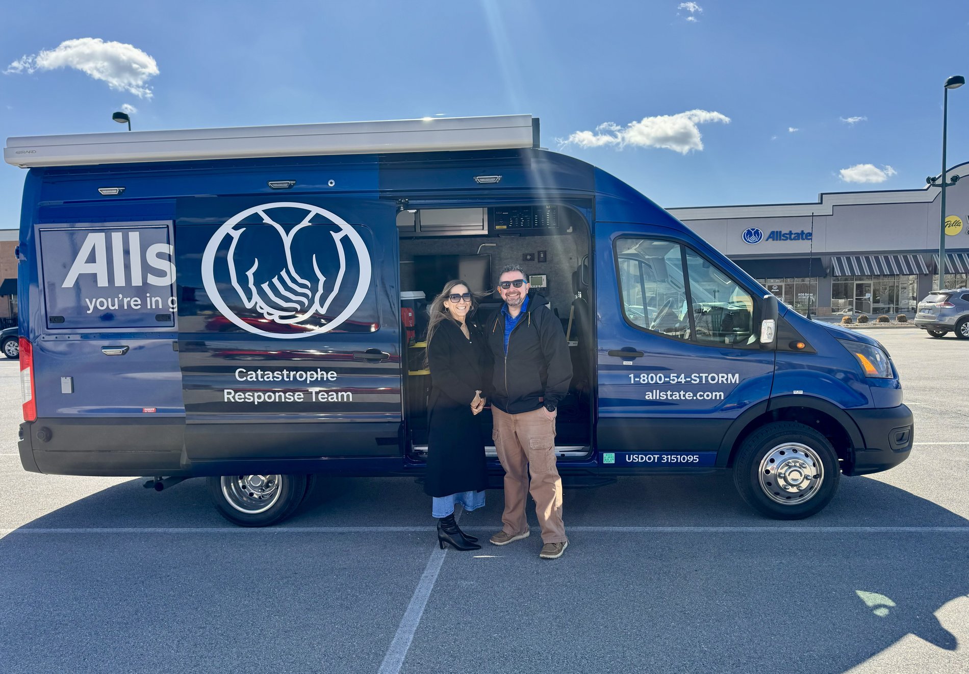 Denette Miller (agency owner) &amp; Otto Schmid (National Catastrophe Team).