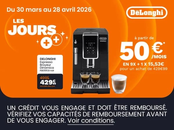 Vous cherche un Expresso Broyeur à Tarbes? Profitez d'un financement sur votre Expresso broyeur à Boulanger Tarbes