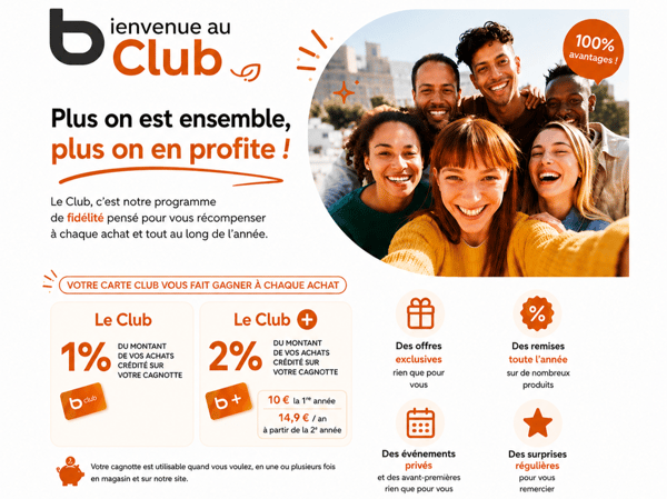 🪪 Club, Club+ ou Club Infinity, à vous de choisir.
