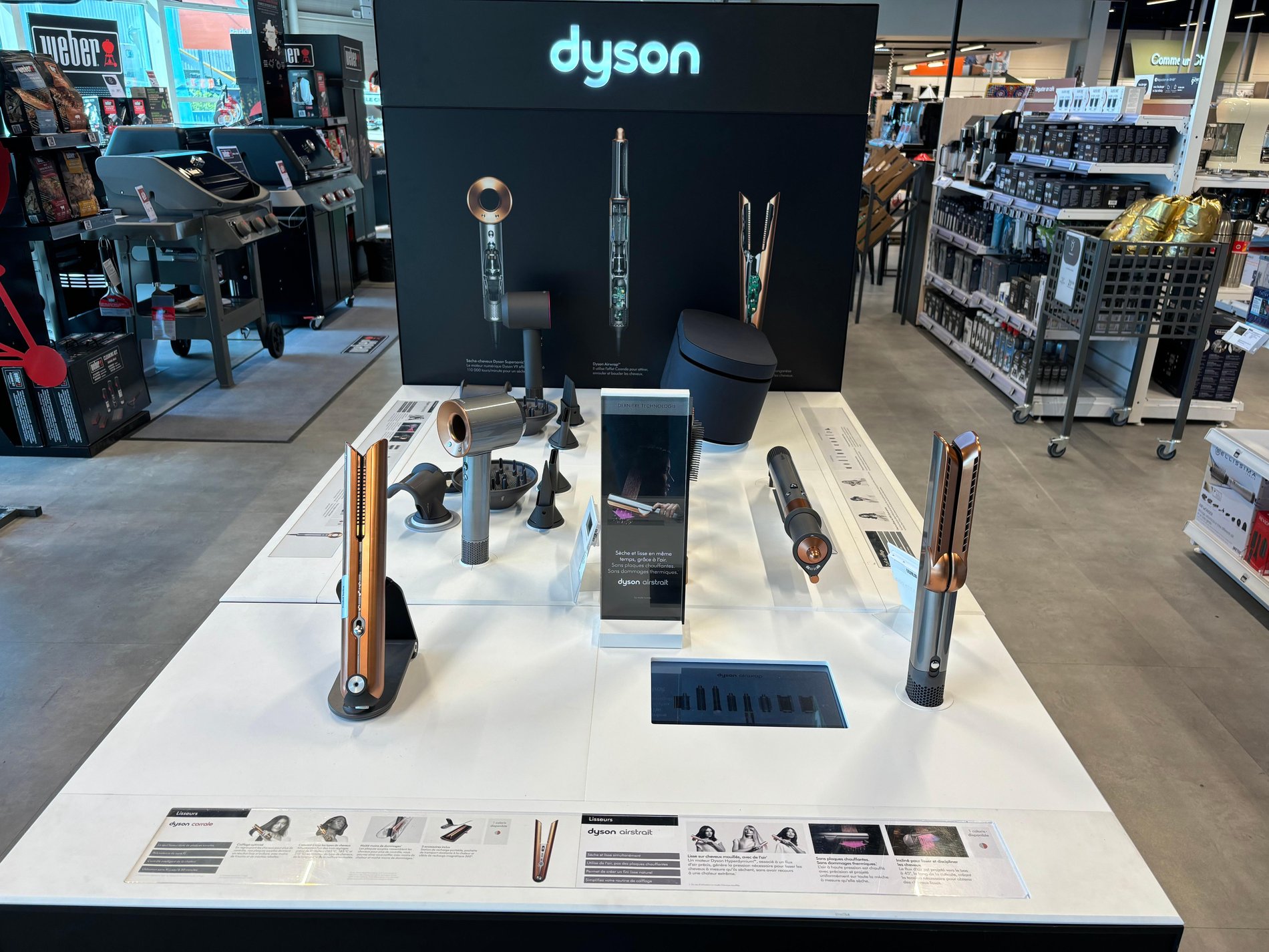 Lisseur séchant DYSON Airstrait et Lisseur sans fil DYSON Corrale Nickel / Copper