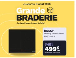 Plaque induction BOSCH PIX63SHC1F Serenity FlexInduction