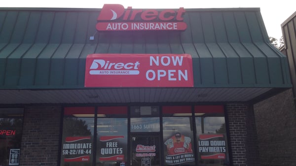 Direct Auto Insurance storefront located at  1663 Savannah Highway, Charleston