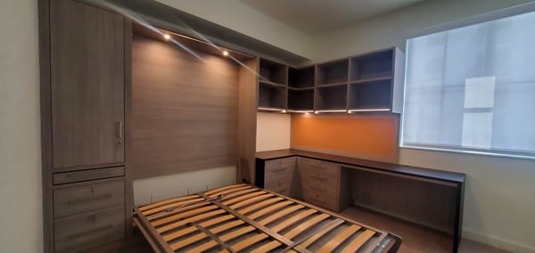 Custom wall bed and office space for your hidden sanctuary