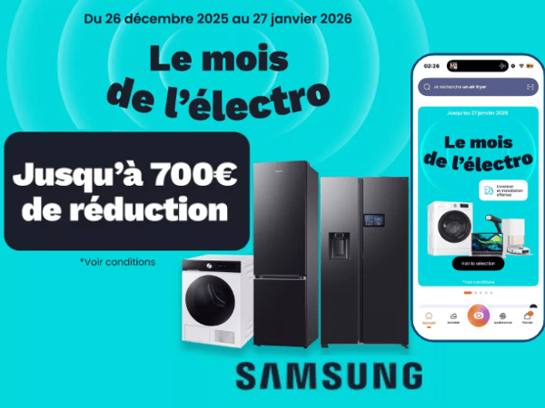 Le mois de l’électro : jusqu’à 700 € de réduction sur une sélection de produits Samsung* chez Boulanger Angoulême - Champniers.