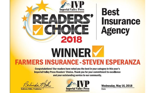 Steven Esperanza Farmers Insurance Agent in El Centro, CA