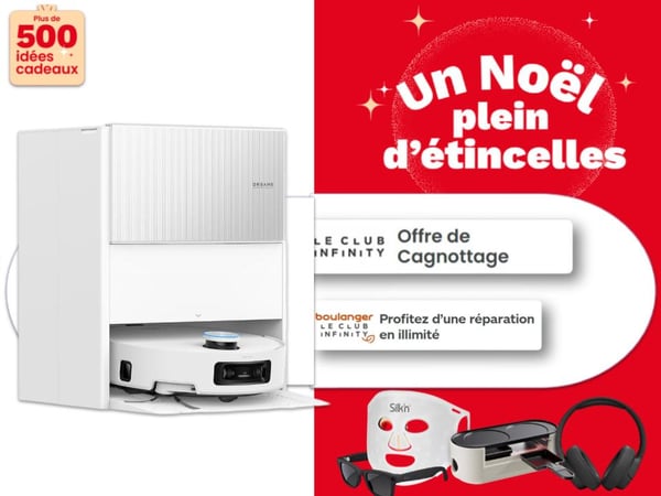 aspirateur robot laveur station vidage automatique dreame roborock ecovacs irobot nettoyage sol idée cadeau maison boulanger toulouse colomiers