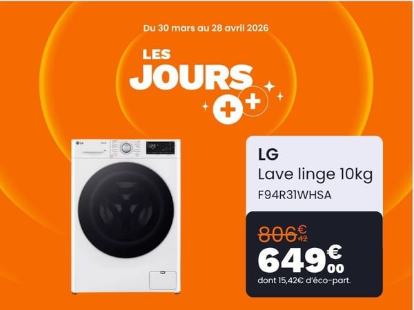 Lave linge hublot LG F94R31WHSA