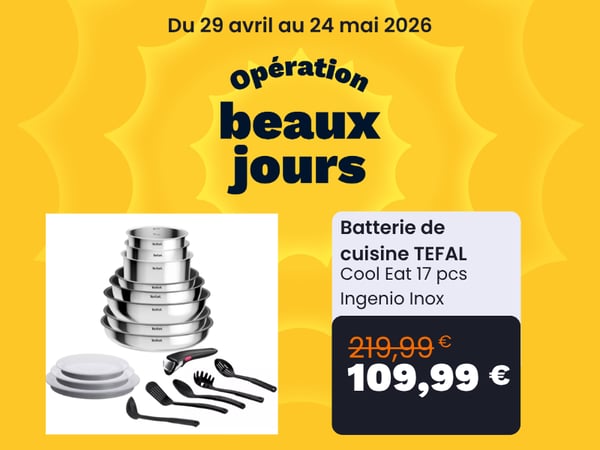 Batterie de cuisine TEFAL 17pcs