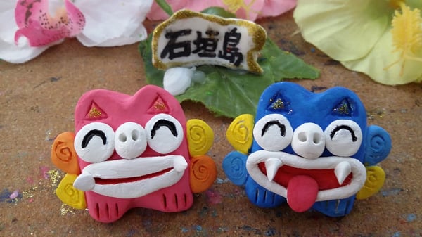 石垣島のシーサー絵付け体験