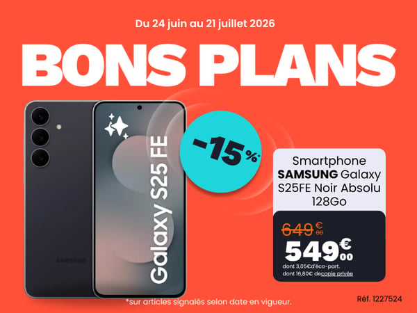 Smartphone SAMSUNG Galaxy S25FE Noir Absolu 128Go