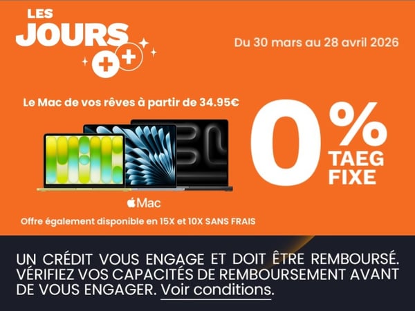 Financement MacBook SANS FRAIS à  Boulanger La Rochelle Angoulins
