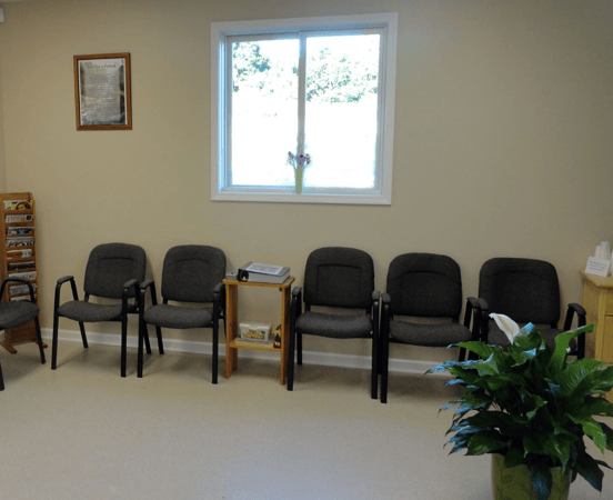 Waiting room area in MVPT Physical Therapy Chittenango NY