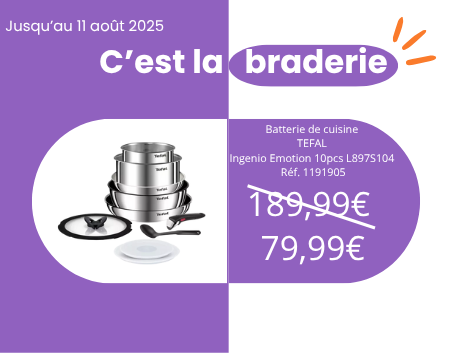 Batterie de cuisine TEFAL Ingenio Emotion 10pcs L897S104