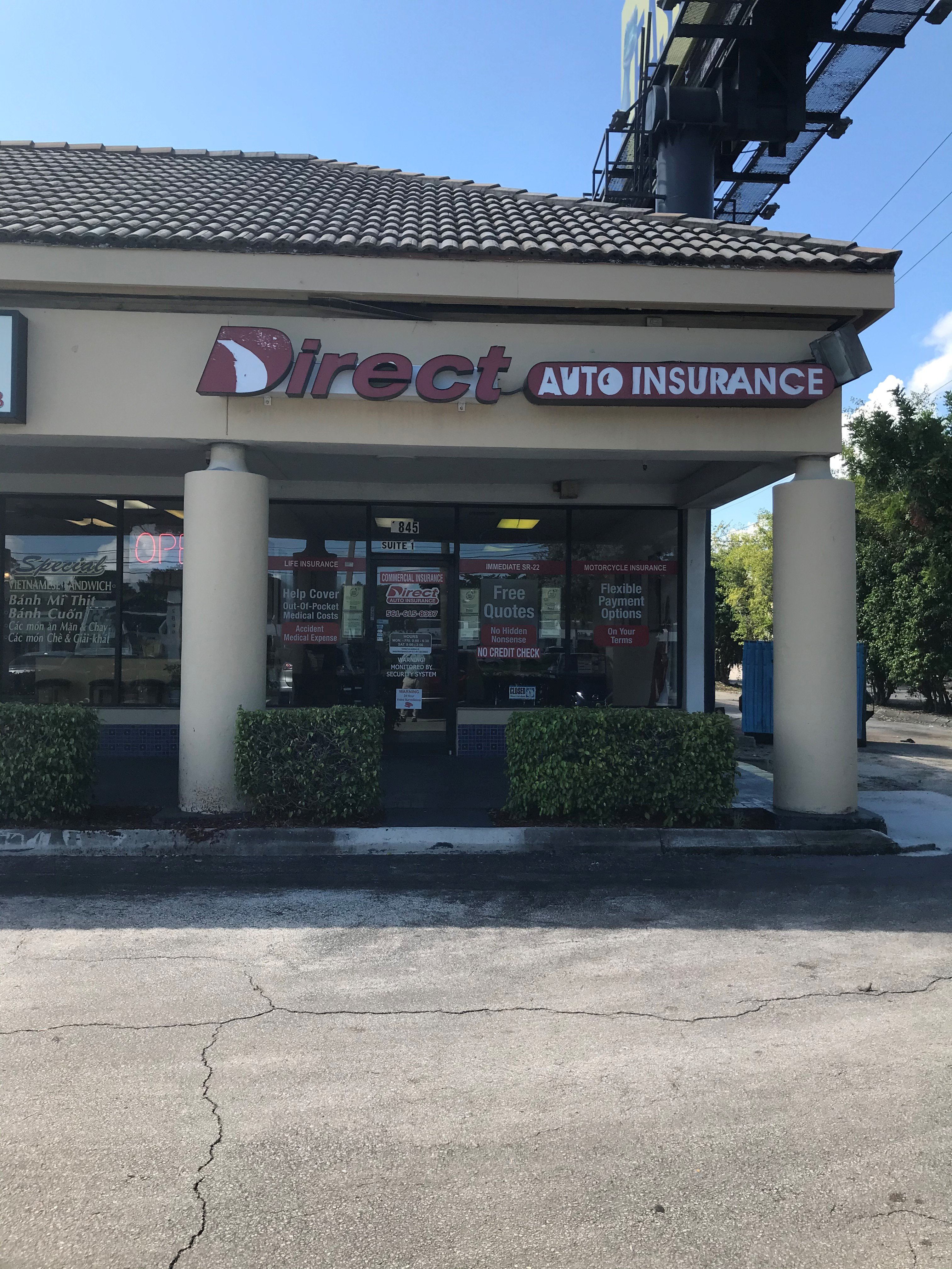 Direct Auto Insurance storefront located at  2845 North Military Trail, West Palm Beach