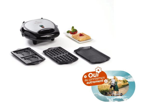 Gaufrier, croque monsieur Moulinex YY5358FB breaktime BOULANGER NICE MASSENA