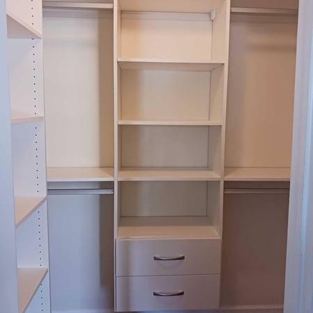 Classic White walk-in closet