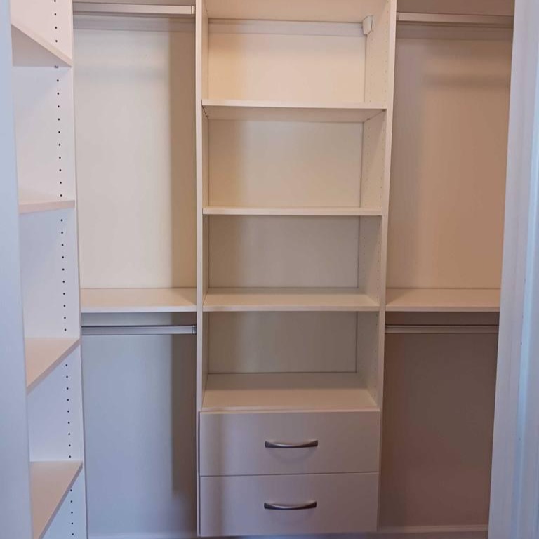 Classic White walk-in closet