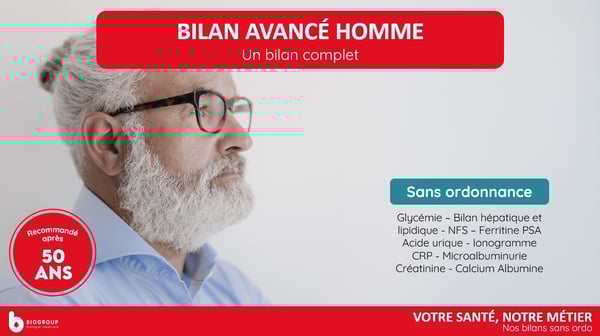 Biogroup - Bilans sans Ordo - Bilan avancé homme