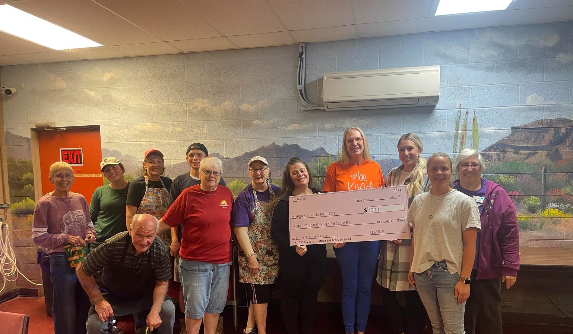 Presenting the Good Hands Grant to the Genesis Project in Apache Junction for $1000