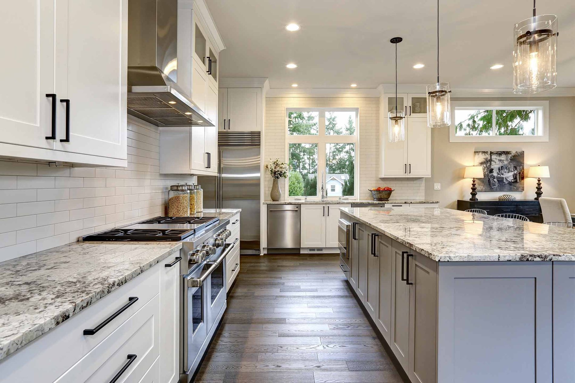 Beautiful modern kitchen in remodeled home