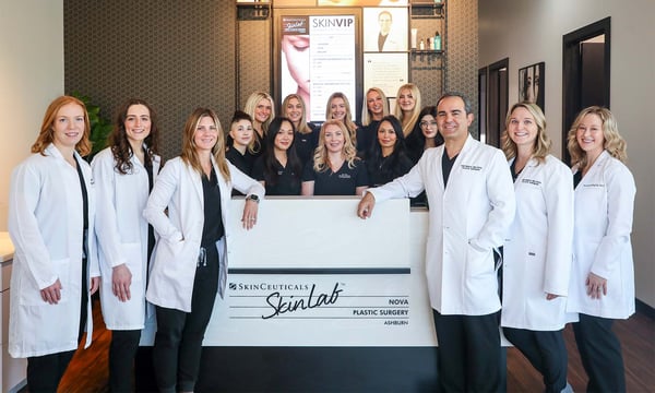 Team photo of SkinLab Ashburn team.