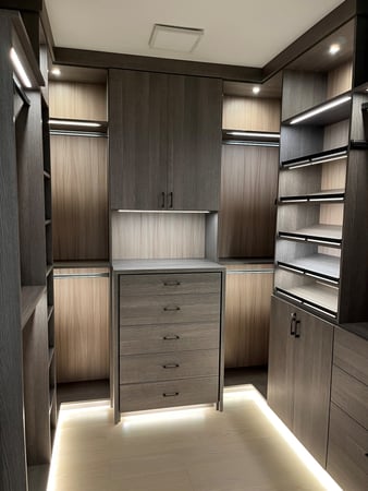 Custom Gentleman's Closet with Accent Lighting