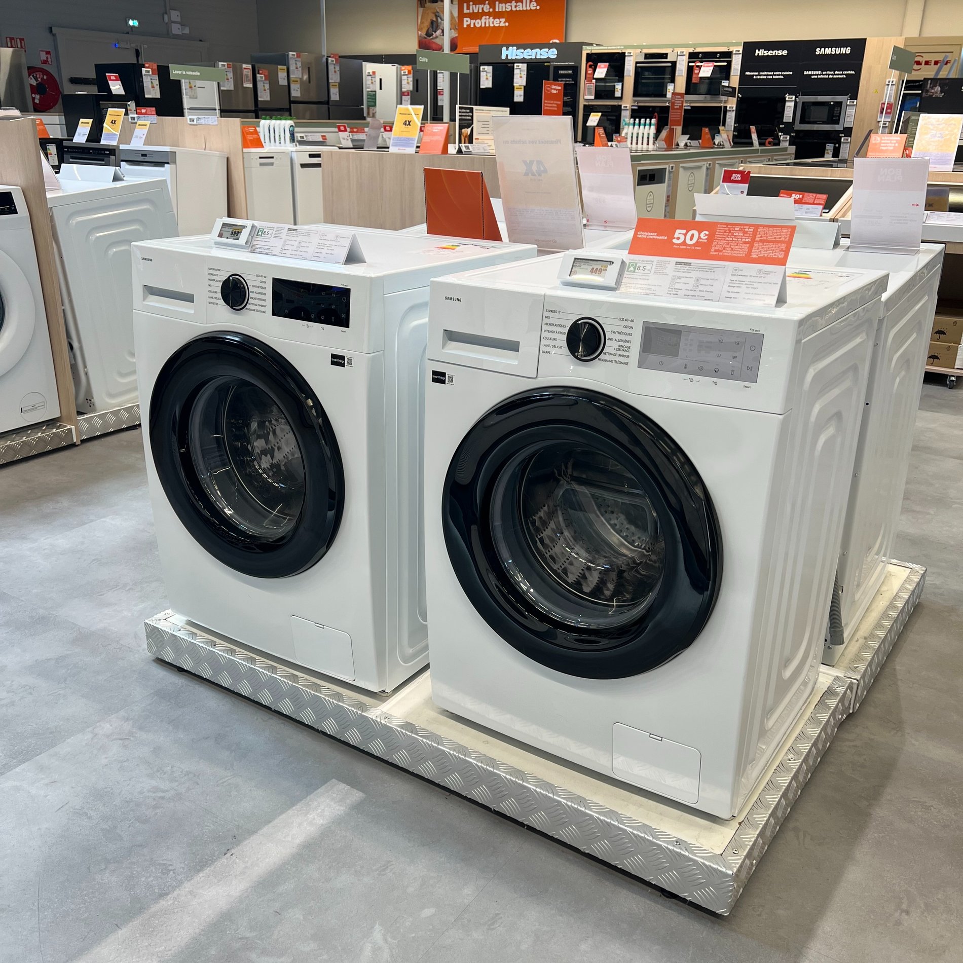 lave linge samsung dan votre magasin boulanger st quentin