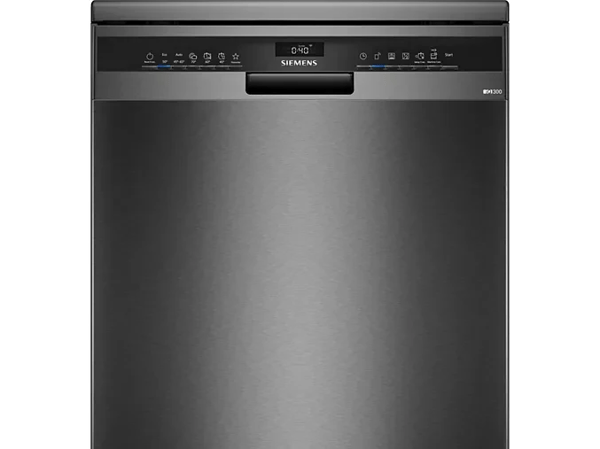 Lave vaisselle 60 cm SIEMENS SN23EC22AE, varioSpeed Plus, Acier brossé noir