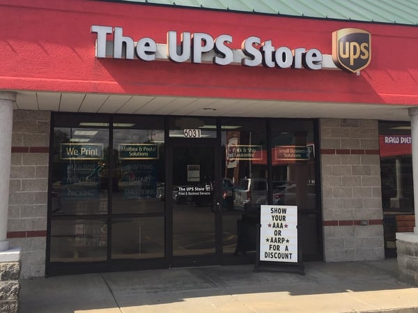 Facade of The UPS Store Stones Corner Plaza