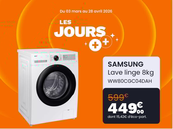 Lave linge hublot SAMSUNG WW80CGC04DAH