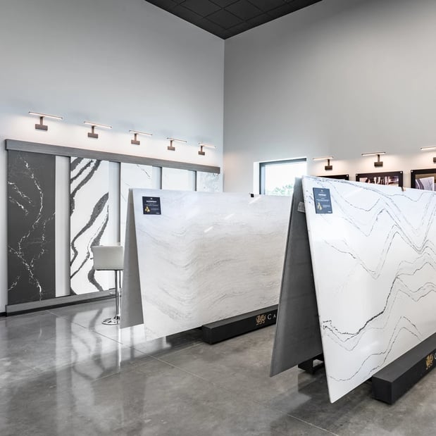 CAMBRIA SALES AND DISTRIBUTION CENTER SHOWROOM – HOUSTON quartz slab display