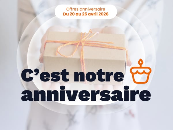 C'est notre anniversaire
Nous fêtons nos 1 an du 20 au 25 avril 2026