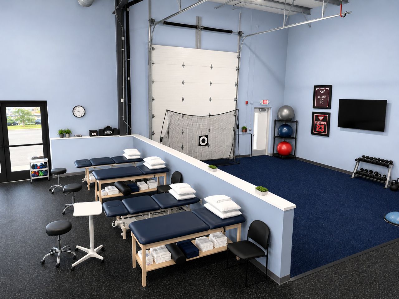 Bay State Physical Therapy - Whitman, MA Treatment Tables and Turf Space