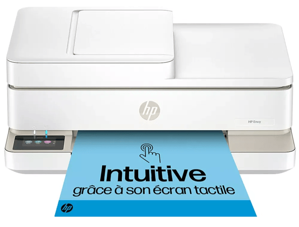 Imprimante jet d'encre HP Envy 6532e Réf. 1213074
Les points clés

Idéal pour imprimer régulièrement (100 à 500 pages par mois)
Fonction(s) de l'imprimante : imprime, scanne, copie
Format de l'imprimante : standard - Impression Recto verso : automatique
Cartouches séparées, coût économique