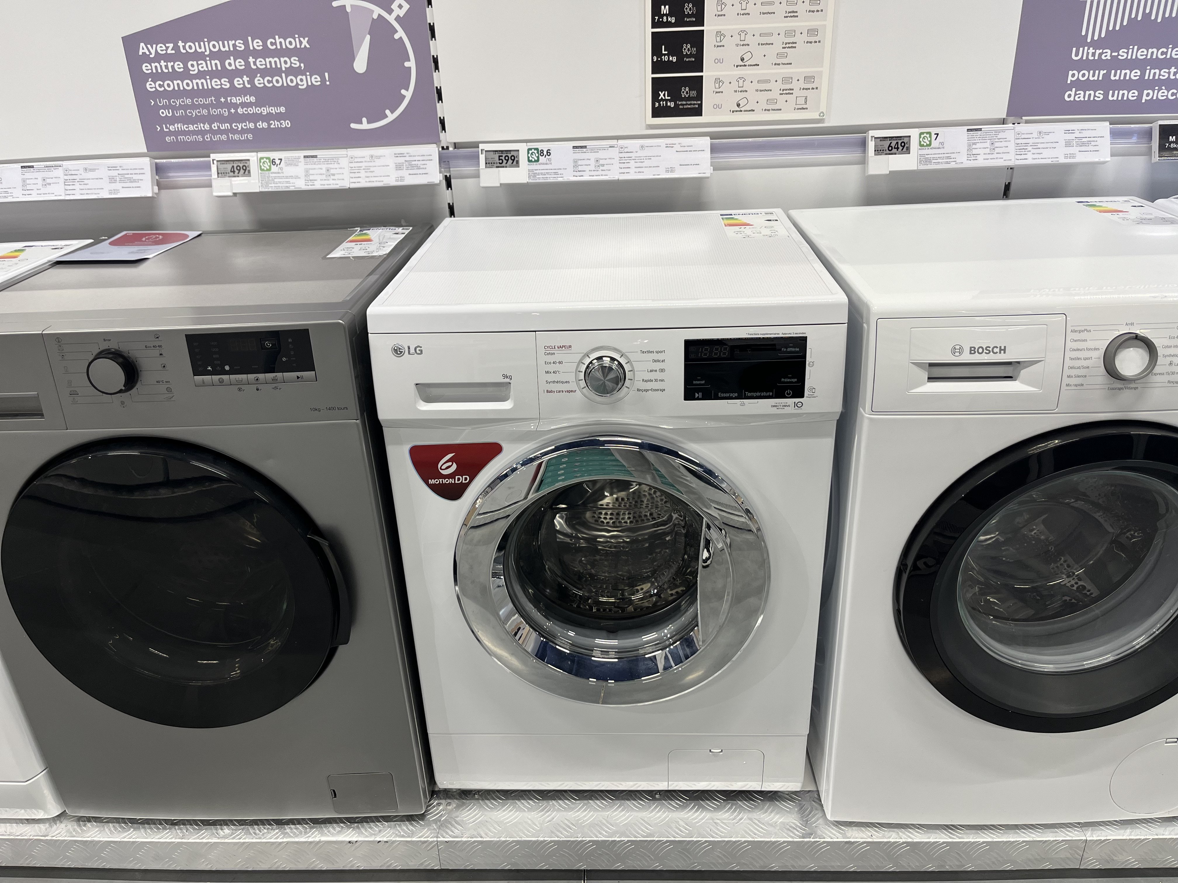 Lave linge hublot LG
 Boulanger Issy les Moulineaux