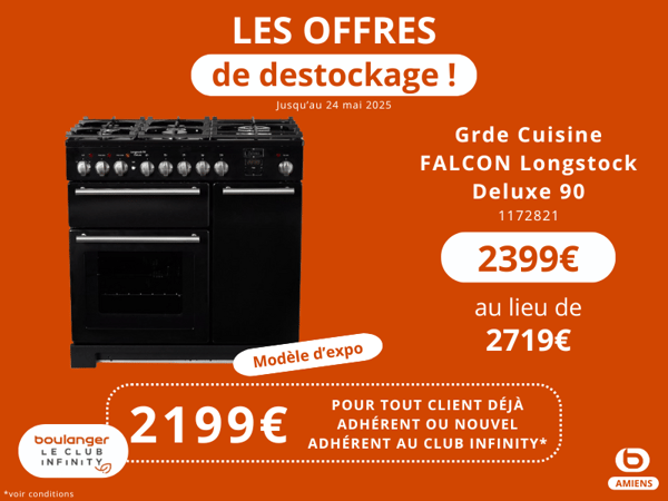 Cuisinière FALCON Longstock Deluxe, offre destockage