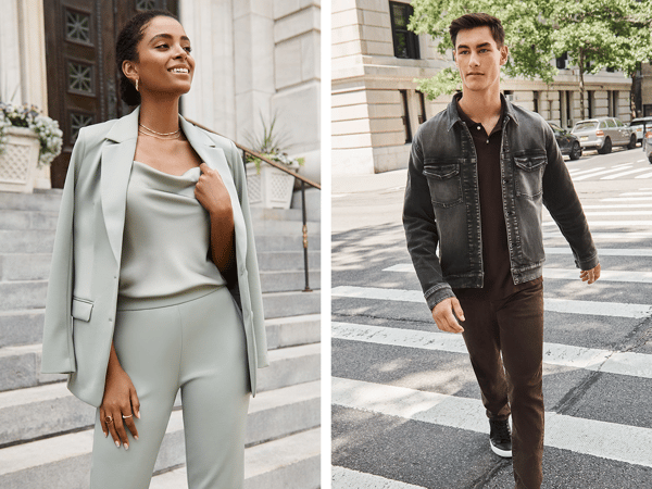 Women and men wearing clothes from Express.