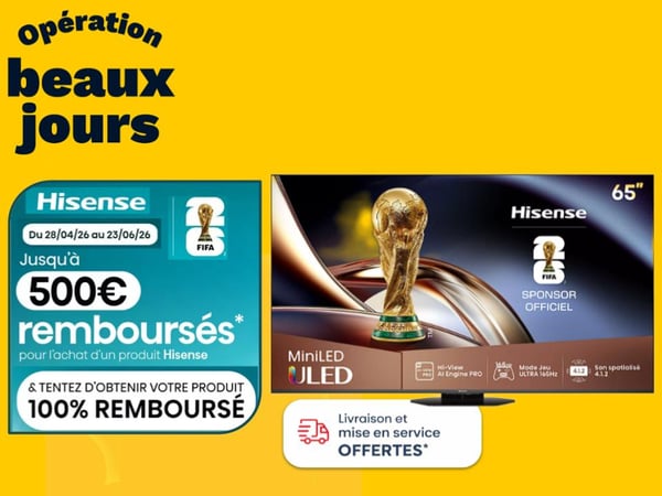 Vous recherchez une télé Hisense à Anglet ? Profitez de promos exclusives des TV Hisense à Boulanger Anglet