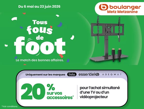 ⚽⚽Vivez la coupe du monde comme si vous y étiez : Profitez d'accessoires à prix réduit dans votre magasin Boulanger Metz Metzanine !⚽⚽