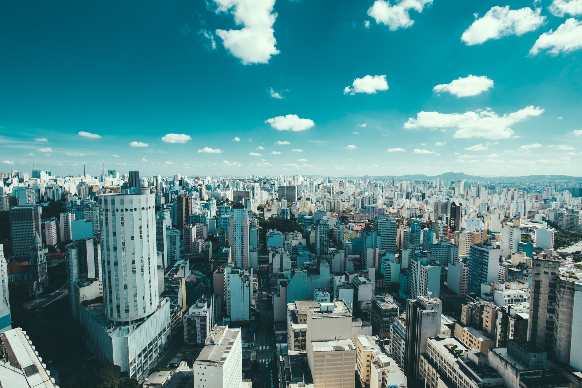 São Paulo estado cidade vista aérea