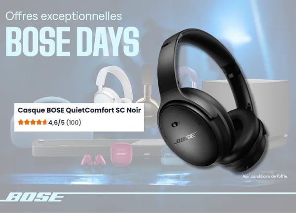 Casque BOSE QuietComfort SC Noir 4,6/5 (100)