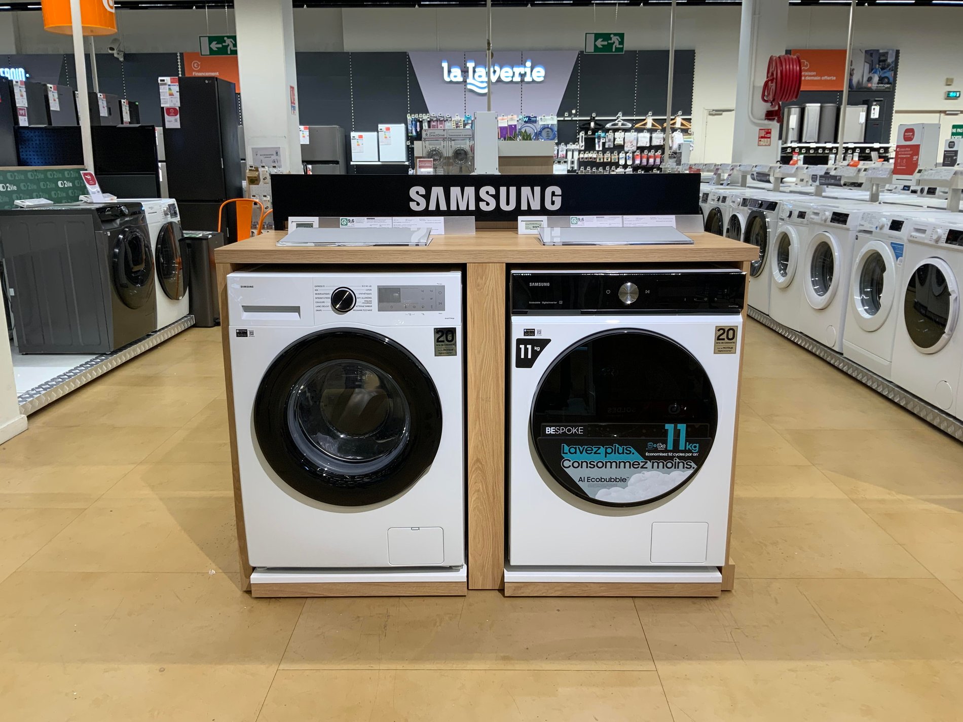 Lave linge hublot samsung chez Boulanger La Valentine.