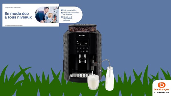 Expresso Broyeur KRUPS EA8168F2 dans votre magasin Boulanger St Etienne STEEL !