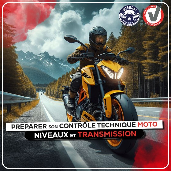 Préparer son contrôle technique moto - Les niveaux et la transmission