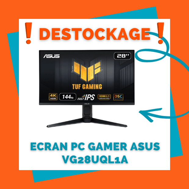 Destockage  Ecran PC Gamer ASUS VG28UQL1A Boulanger Orgeval